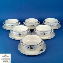 VILLEROY BOCH Old Luxembourg 6 x Soup Cup & Saucer - 10-2341-2500 - NEW