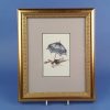 Gilt Framed Print of Victorian Parasols Soft Aqua and Gold 2 Gilt Framed Print of Victorian Parasols Soft Aqua and Gold