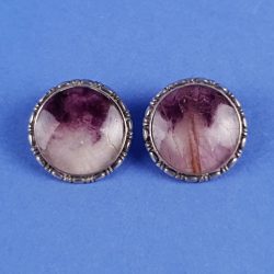 Blue John Earrings mounted in Sterling Silver 6 Blue John Earrings mounted in Sterling Silver - Image 2