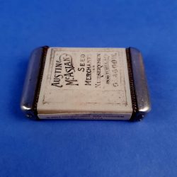Antique Celluloid Advertising Vesta Case - A Gardeners Essential 10 Vesta Case Antique Matchbox