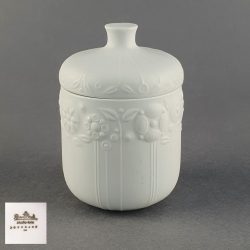 ROSENTHAL R1641 White & Gold Flowers Coffee Set 5 ROSENTHAL White Covered Sugar Bowl - R1641 by Bjorn Winblad