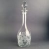 Wine Decanter Etched Iris blooms and leaves 1 Wine Decanter Etched Iris blooms and leaves