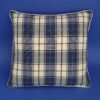 New England Check Cushion Light Navy Blue 31x31cm 2 New England Check Cushion Light Navy Blue 31x31cm