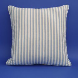 New England Blue and White Broad Stripe Cushion 46x46cm