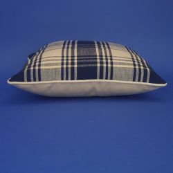 Navy & Cream Check Cotton Cushion – 30 × 30 cm (12 × 12 in) 5 Navy & Cream Check Cotton Cushion – 30 × 30 cm (12 × 12 in) - Image 2
