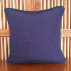 Dark Jade & Forest Green Blue Madras Plaid Cushion 32x32cm 4 Dark Jade & Forest Green Blue Madras Plaid Cushion 32x32cm - Image 2